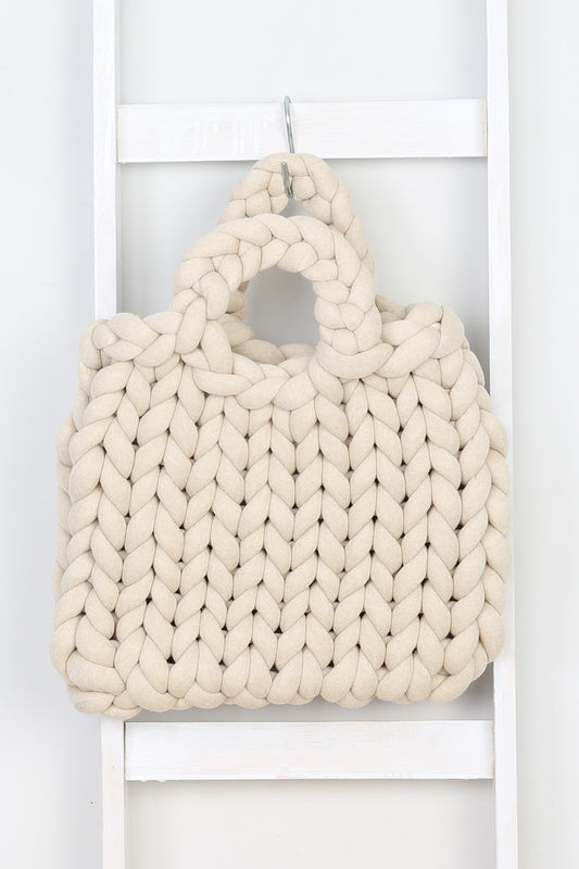 Hand Knitted Chunky Bag | Natural